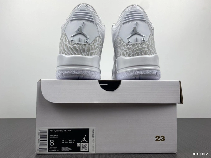 Rep White' 3 Air 'Triple Retro 429487-111 PS Jordan 0805